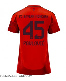 Günstige Bayern Munich Aleksandar Pavlovic #45 Heimtrikot Damen 2024-25 Kurzarm